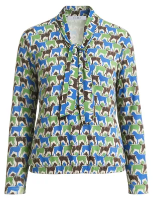 Produktbild von Bianca Bluse KAYLA, locker fallend, Animal-Print, Braunmix, Größe 46