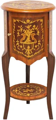 Immagine prodotto di Casa Padrino Tavolino barocco con cassetti intarsiati marrone 80 x 40 cm - Tavolino in stile antico - Tavolino da telefono - Arredamento