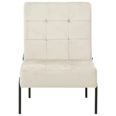 Immagine prodotto di vidaXL Poltrona relax 65x79x87 cm Velluto bianco crema