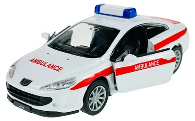 Produktbild von Welly Peugeot 407 Coupe Notarzt Weiss 1:34 Die Cast Metall Modell im Kasten 42368