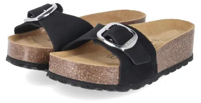 Productafbeelding van Palado Damen plateau slippers, zwart, suède, maat: 38