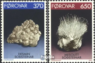 Produktbild von Briefmarken Dänemark - Färöer 1992 Mi 237-238 (kompl.Ausg.) gestempelt Mineralien