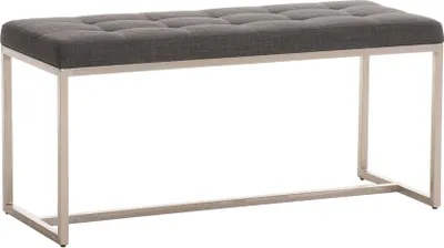 Produktbild von Sitzbank CP561, Polsterbank, 48x100x40cm  Textil, dunkelgrau