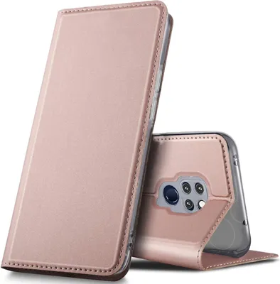 Produktbild von Conie Ultra Slim Klapp Tasche für Huawei Mate 20 Kartenfach Hülle Rundumschutz in Rosa