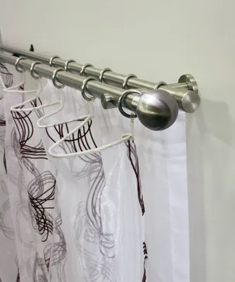 Produktbild von GARDINIA 2-Lauf Kugel Ø 20 Mm Edelstahl-Optik 200 cm