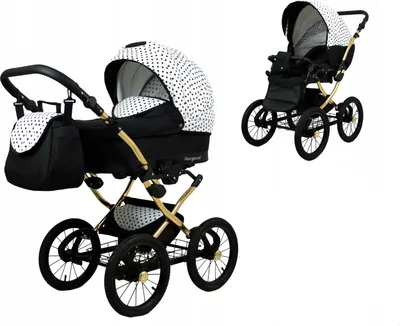 Produktbild von BabyLux® Margaret Gold | 2in1 Kinderwagen Set | Gold Deer | Kombikinderwagen | Kinderwagenset |