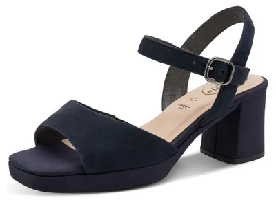 Produktbild von Tamaris Damen Wide Fit Damen Sandalen mit Absatz aus Leder mit verstellbarem Rie