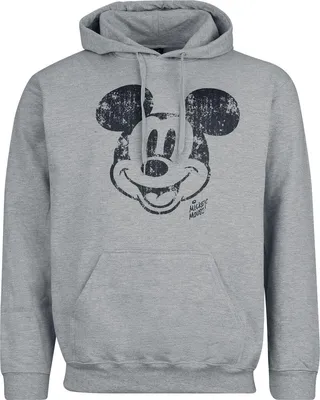 Produktbild von Mickey Mouse Sweatshirt Herren Mickey Face Distress hellgrau XXL