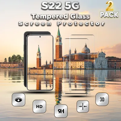 Obrázek produktu pro 2 kusy Samsung Galaxy S22 5G - tvrzené sklo 9H - 3D ochrana displeje v super kvalitě