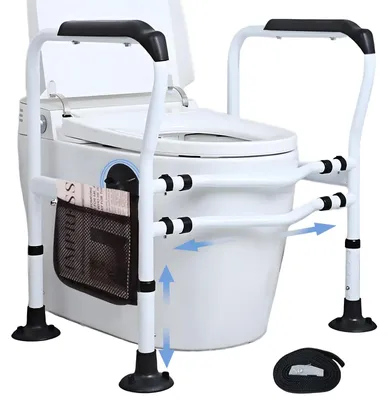 Produktbild von Solidchoice – Verstellbarer Toilettenstuhl für Senioren mit rutschfesten Handgriffen