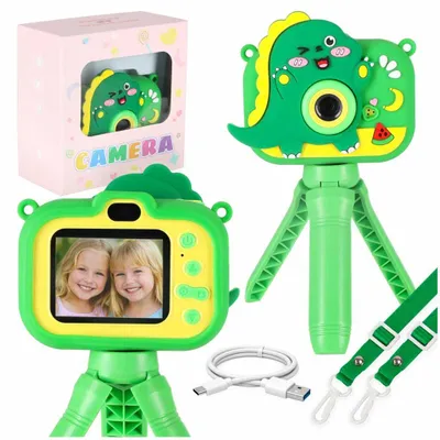 Obrázek produktu pro Dětský digitální fotoaparát se stativem, 1080P duální objektiv