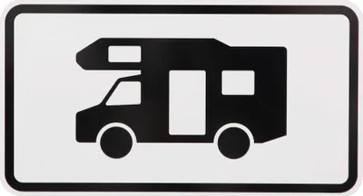 Zdjęcie produktu dla ORYGINALNY ZNAK DROGOWY Dodatkowy znak 1048-17 WOHNMOBIL oznaczający przyczepę kempingową Znak przyczepy kempingowej Znak drogowy Znaki drogowe 330 x 600 mm zgodnie z StVO i RAL