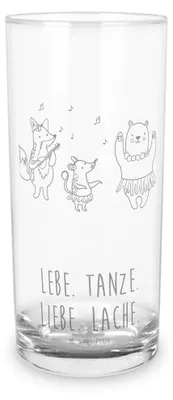Produktbild von Mr. & Mrs. Panda Cocktailglas Waldtiere Aloha 400 ml - Transparent - Geschenk, Tumbler, Glas, Glasbecher, Lustige Sprüche, tischglas, Bär, Hase, Musik, Wald, Wasserglas