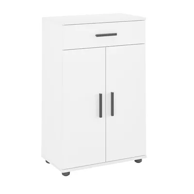 Produktbild von KOMTO Kommode Komodenschrank für Schlafzimmer, Schrank mit Türen für Flur, Schlafzimmer, Wohnzimmer Porto 90 х 34 х 60 cm Weiß