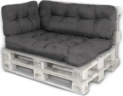 Immagine prodotto di Set di cuscini per pallet Lacestone3 Seduta + Schienale + Lato Nero MS-16947