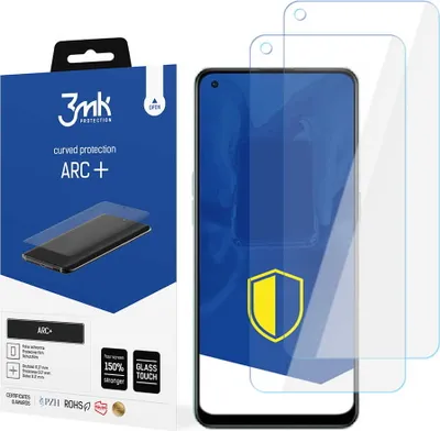 Produktbild von 3mk Display Schutzfolie ARC+ für Oppo Reno 7 Z 5G  0,17mm Self-Heal (2 Stück)
