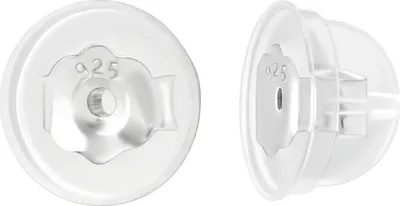 Produktbild von 20 x Ohrmuttern 925 Sterling Silber Ohrsteckerverschlüsse mit Silikon