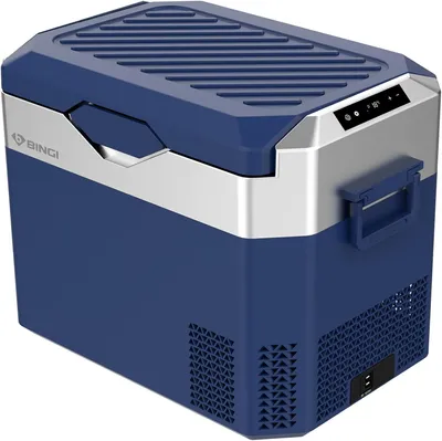Produktbild von BINGI Kompressor-Kühlbox, 30 Liter, tragbarer Autokühlschrank, 12/24 V DC und 230 V AC, Mini-Kühlschrank für Auto, LKW, Camping, Wohnmobil und Zuhause