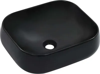 Produktbild von The Living Store Waschbecken 44,5 x 39,5 x 14,5 cm Keramik Schwarz