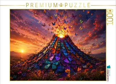 Produktbild von CALVENDO Puzzle Der Schmetterlingsvulkan | 1000 Teile Lege-Größe 64x48cm Foto-Puzzle für glückliche Stunden