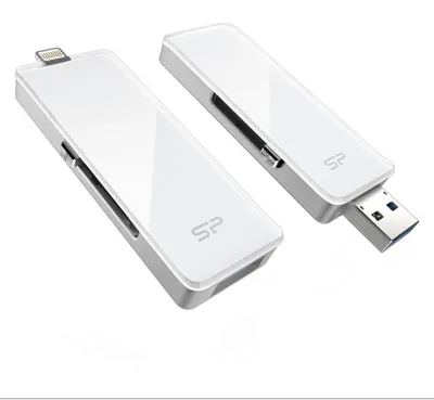 Produktbild von Silicon Power xDrive Z30 64GB, 64 GB, USB Type-A / Lightning, 3.2 Gen 1 (3.1 Gen 1), 140 MB/s, Ohne Deckel, Weiß