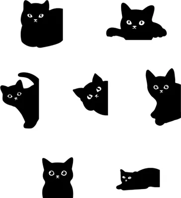 Produktbild von INF 7er Set Magnetische Lesezeichen Schwarze Katze Kühlschrankmagnete