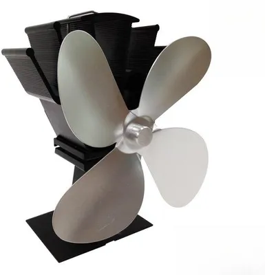 Obrázok produktu pre Strieborný ohrievač s ventilátorom a 4 lopatkami, tichý a s reguláciou teploty