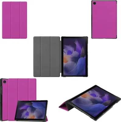 Produktbild von Für Samsung Galaxy Tab A8 2021 3folt Wake UP Smart Cover Lila Tablet Tasche Etui