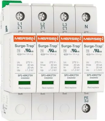 Produktbild von Mersen Ü-ABLEITER T2 275V 4P TNS+FM (STPT2-40K275V-4PM)