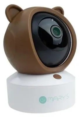 Image de Babyphone électronique avec caméra 2 en 1 Ours brun WiFi