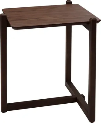 Image de Skye Decor, Trabzon, table d'appoint, 100 % PANNEAUX DE PARTICULES MÉLAMINÉS, noyer, 54 x 58 x 57 cm