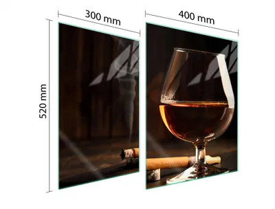 Obrázek produktu pro Skleněná Ochranná Deska Na Srdce 70X52 Víno