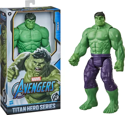 Produktbild von Hasbro E7475 Marvel Avengers Titan Hero Series Blast Gear Deluxe Hulk ActionFigur, 30 cm Spielzeug, inspiriert von Marvel Comics, für Kinder ab 4 Jahren