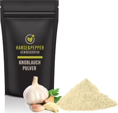 Produktbild von 1kg Knoblauch Pulver fein gemahlen Vegan Knoblauchpulver in Spitzenqualität - Gourmet Serie