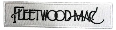 Produktbild von Fleetwood Mac - Textlogo - Aufnäher zum Aufbügeln, gewebter Stoff RO11839 (Einheitsgröße) (Weiß/Schwarz)