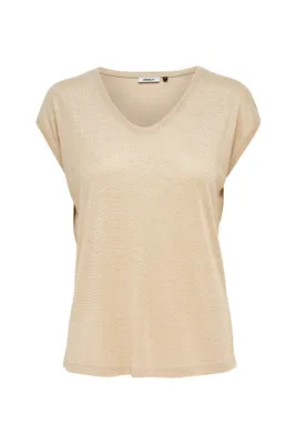 Produktbild von ONLY 15136069, Top (Kleidung), Erwachsener, Weiblich, Gold / Gold Colour, M, V-Ausschnitt