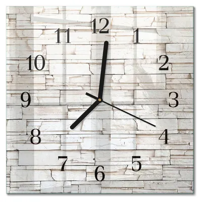 Produktbild von Tulup Glasuhr Wanduhr Küchenuhr Echt-Glas 30x30 cm Modern Dekorativ Geräuschlos Schwarzen Zeigern - Klinker