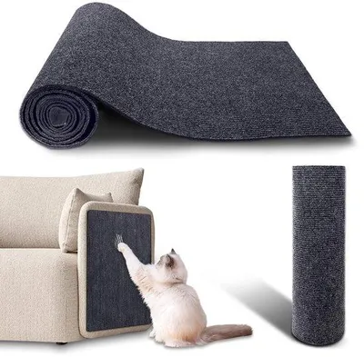 Immagine prodotto di Grattatoio autoadesivo per gatti, 200 cm x 40 cm, per tiragraffi, grattatoio fai da te, con maniglia a forma di capanna