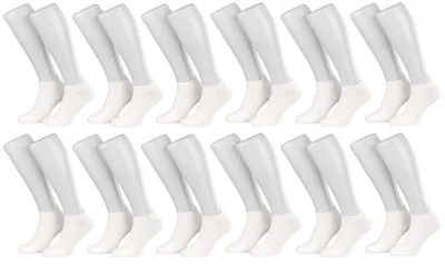 Tobeni 12 Paar modische Sneaker-Socken für Damen Herren und Teens Weiss