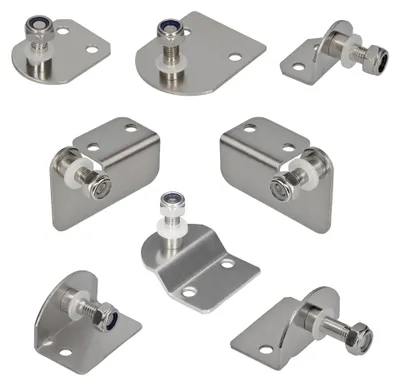 Produktbild von Secuplan-Befestigungsplatte für Gasdruckfeder mit Augenaufnahme, Varianten Auswahl:48 x 31 x 30 mm