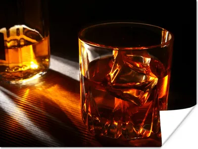 Produktbild von MuchoWow® Poster Gläser - Whiskey - Getränke 160x120 cm - Foto Plakat