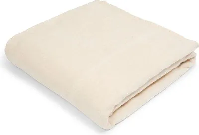 Productafbeelding van Unyqoos® Damminga woondeken 140x220 cm – 100% geborstelde katoen, 500 GSM, crème, extra zacht en ademend