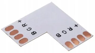 Obrázok produktu pre Uhlový konektor pre 10 mm RGB LED pásky "L"