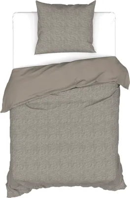 Obrázek produktu pro Heckettlane 1 x ložní prádlo 135x200 cm + 1 x povlak na polštář 80 x 80 cm bavlněná gáza Scarlett Fossil Taupe