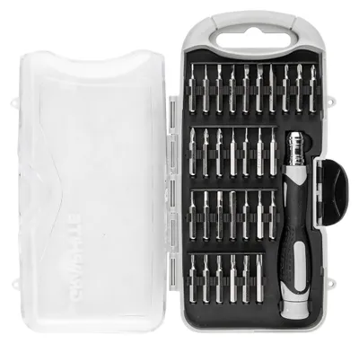 Produktbild von Präzisionsbit-Set 28 mm mit magnetischem Halter 100 mm, 31-teilig.