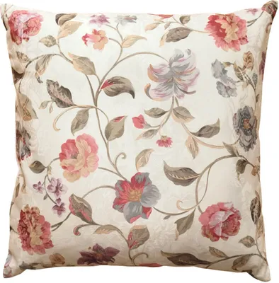 Immagine prodotto di Copricuscino fiori colorati su tessuto jacquard 40x40 cm misto cotone