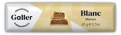 Produktbild von Schokoladenriegel Galler White Manon, 65 g