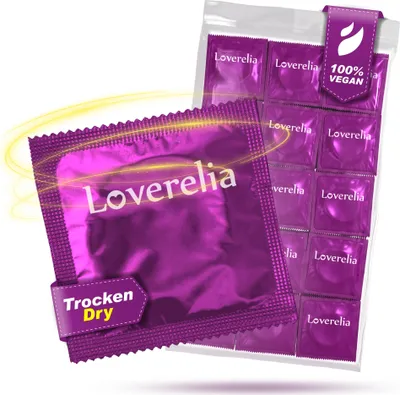 Produktbild von 50 Loverelia DRY Kondome - trockene Kondome, ohne Gleitmittel - vegan - 53mm