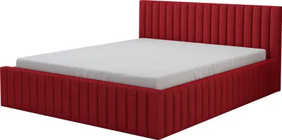 Produktbild von Polsterbett LOG -OM 180 x 200 mit Bettkasten. Farbe: Rot