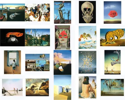 Produktbild von Kunstkarten-Komplett-Set Salvador Dalí